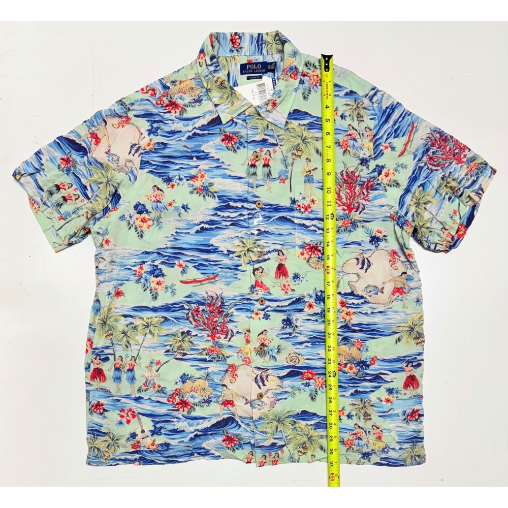 Polo Ralph Lauren XXL Mens Hawaiian Shirt‎ Hula Girls Classic Fit Button Up NWT
